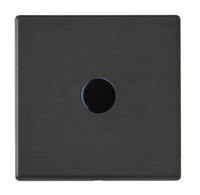 Hamilton 7G2MB1XLEDITB100 Hartland G2 Screwless 1G 100W 2 Way LED Push On/Off Rotary Dimmer Switch - Matt Black