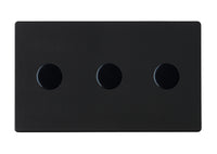 Hamilton 7G2MB3XLEDITB100 Hartland G2 Screwless 3g 100W 2 Way LED Push On/Off Rotary Dimmer Switch - Matt Black