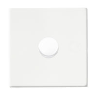 Hamilton 7G2MW1XLEDITB100 Hartland G2 Screwless 1G 100W 2 Way LED Push On/Off Rotary Dimmer Switch - Matt White