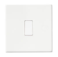 Hamilton 7G2MWR21WH-W Hartland G2 Screwless 1G 10AX 2 Way Plate Switch - Matt White, White Insert
