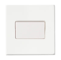 Hamilton 7G2MWTPWH-W Hartland G2 Screwless 10A Triple Pole Fan Isolator Plate Switch - Matt White, White Insert