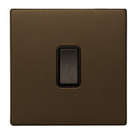 Hamilton 7G2RBRRTBL-B Hartland G2 Screwless 10AX Push To Make/Push to Break Retractive Plate Switch - Richmond Bronze, Black Insert