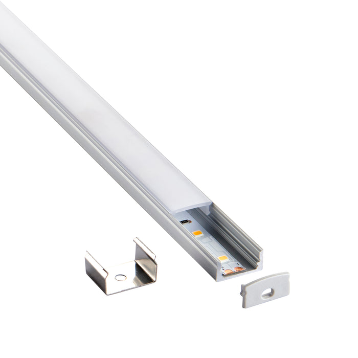 Saxby 80497-30PK RigelSLIM Surface 2m Aluminium Profile/Extrusion Silver - 30 Pack