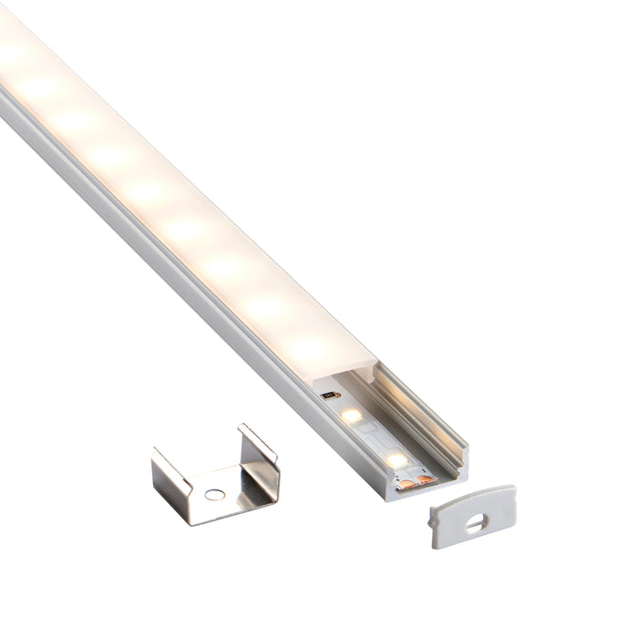 Saxby 80497-30PK RigelSLIM Surface 2m Aluminium Profile/Extrusion Silver - 30 Pack