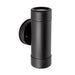 Saxby 81009 Icarus 2lt wall IP44 7W Black polypropylene & clear pc 2 x 7W LED GU10 (Required) - westbasedirect.com