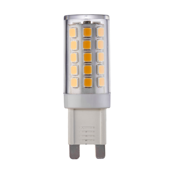 Saxby 81019 G9 LED SMD 400LM 3.5W Clear & gloss white pc 3.5W LED G9 Warm White