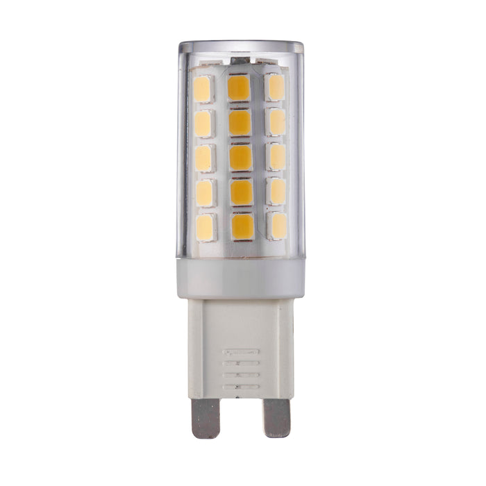 Saxby 81020 G9 LED SMD 400LM 3.5W Clear & gloss white pc 3.5W LED G9 Cool White - westbasedirect.com