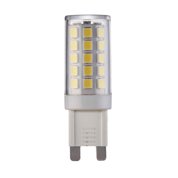 Saxby 81021 G9 LED SMD 400LM 3.5W Clear & gloss white pc 3.5W LED G9 Daylight White