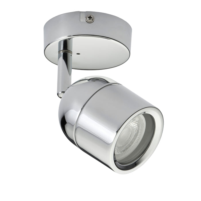 Saxby 81569 Knight IP44 GU10 Single Spotlight - Chrome (Lamp Not Included)