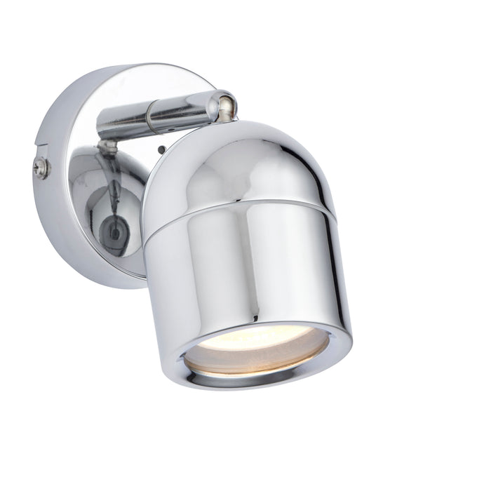 Saxby 81569 Knight IP44 GU10 Single Spotlight - Chrome (Lamp Not Included)