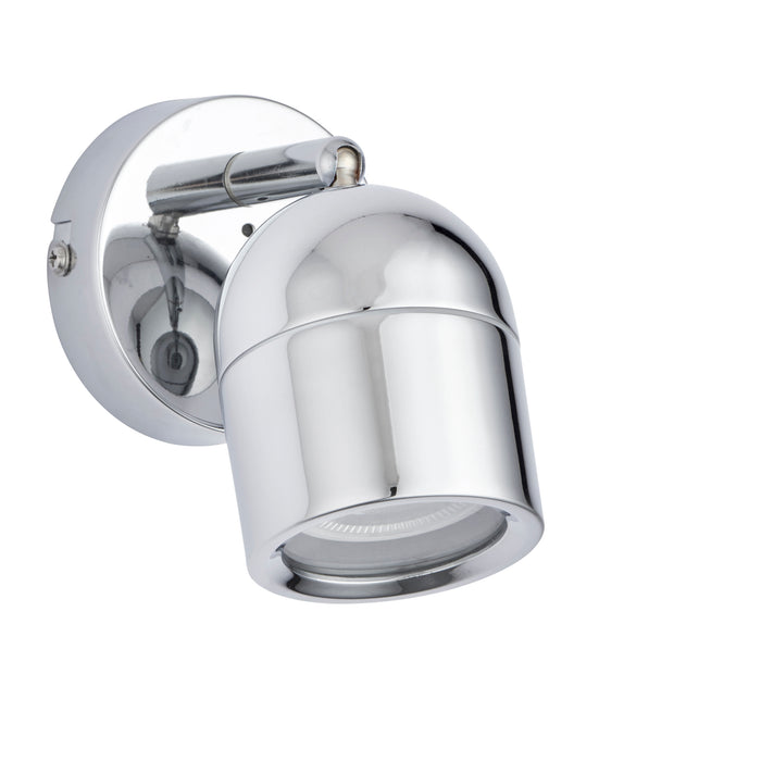Saxby 81569 Knight IP44 GU10 Single Spotlight - Chrome (Lamp Not Included)