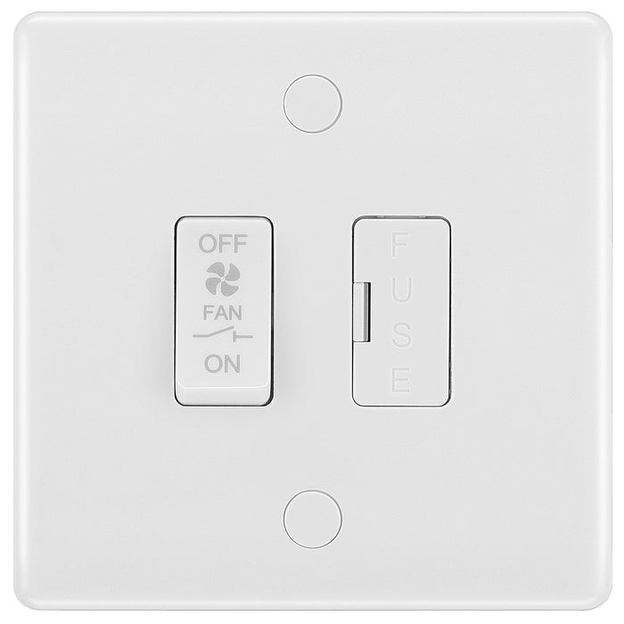 BG 815F White Round Edge Triple Pole Fused Fan Isolator Switch 10A