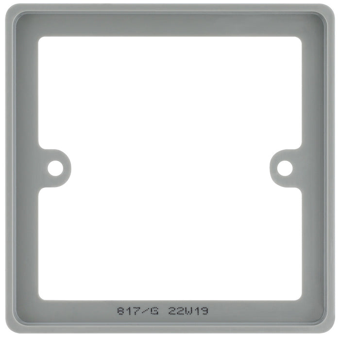BG 817/G White Round Edge Single Square Spacer 10mm Grey - westbasedirect.com