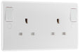 BG 822DPOB White Round Edge 13A DP Double Socket + Outboard Rockers - westbasedirect.com