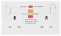 BG 822RCD White Round Edge RCD Protection Double Switch 13A - westbasedirect.com