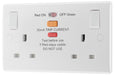 BG 822RCD White Round Edge RCD Protection Double Switch 13A - westbasedirect.com