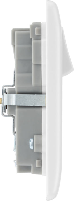 BG 822UAC22 White Round Edge 13A Double Switched Power Socket + USB A+C (22W) - westbasedirect.com