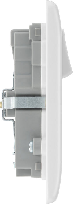 BG 822UAC45 White Round Edge 13A Double Switched Power Socket + USB A+C (45W) - westbasedirect.com