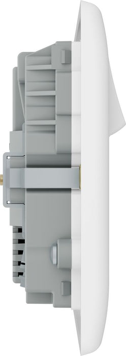 BG 822UCC65 White Round Edge 13A Double Switched Power Socket + 2xUSB-C (65W)