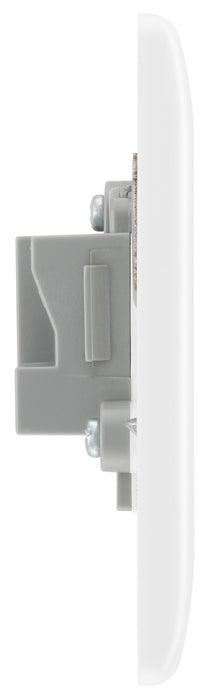 BG 828 White Round Edge Unswitched Round Pin Socket 2A - westbasedirect.com