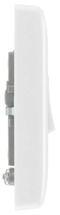 BG 832 White Round Edge 20A DP Switch + Cable Outlet - westbasedirect.com