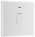 BG 833 White Round Edge 20A DP Switch + Neon + Cable Outlet - westbasedirect.com
