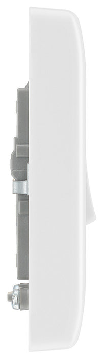 BG 833WH White Round Edge 20A DP Switch marked Water Heater + Neon + Cable Outlet - westbasedirect.com