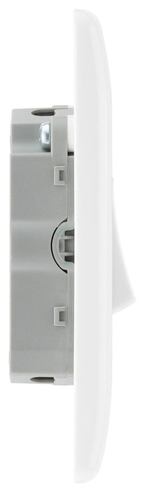 BG 843 White Round Edge Triple Light Switch 10A - westbasedirect.com