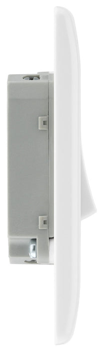 BG 844 White Round Edge Quad Light Switch 10A - westbasedirect.com