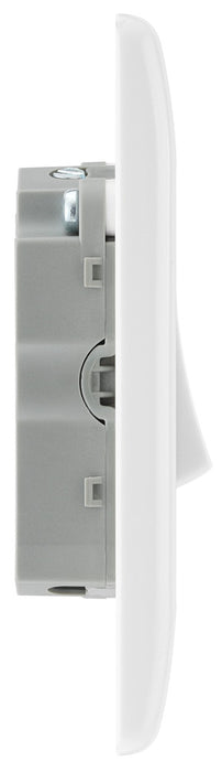 BG 846 White Round Edge Hexa Light Switch 10A - westbasedirect.com