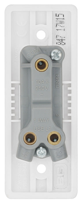 BG 847 White Round Edge 10A Single Architrave Switch - westbasedirect.com