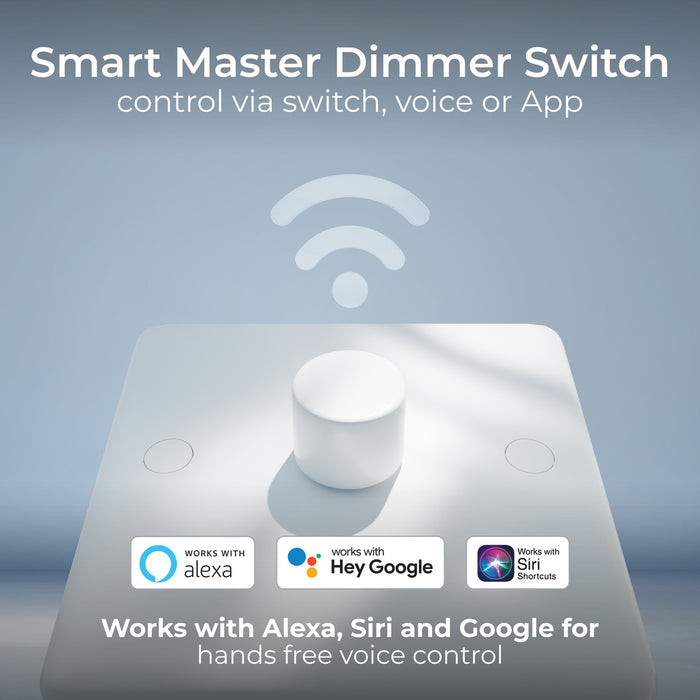 BG 881M/HC White Moulded Round Edge 1 Gang 2 Way Master Smart Dimmer Switch - westbasedirect.com