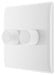 BG 882M/HC White Moulded Round Edge 2 Gang 2 Way Master Smart Dimmer Switch - westbasedirect.com