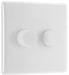 BG 882S/HC White Moulded Round Edge 2 Gang 2 Way Secondary Smart Dimmer Switch - westbasedirect.com