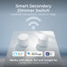BG 882S/HC White Moulded Round Edge 2 Gang 2 Way Secondary Smart Dimmer Switch - westbasedirect.com