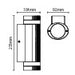 Forum Zink ZN-35593-BLK Helix GU10 IP44 Aluminium Down Wall Light Black 35W Max. - westbasedirect.com