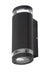 Forum Zink ZN-35594-BLK Helix GU10 IP44 Aluminium Up & Down Wall Light Black 35W Max. - westbasedirect.com