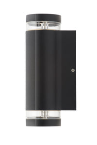 Forum Zink ZN-35594-BLK Helix GU10 IP44 Aluminium Up & Down Wall Light Black 35W Max. - westbasedirect.com