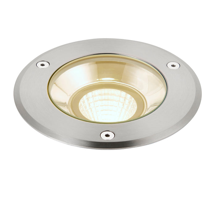 Saxby 90964 Hoxton IP67 13W Brushed stainless steel & clear glass 13W LED module (COB) Warm White - westbasedirect.com