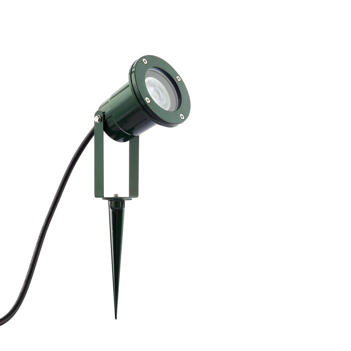Saxby 90965 Opaz MV green Spike  IP65 7W Green paint & clear glass 7W LED GU10 (Required) - westbasedirect.com