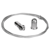 Aurora 791-0023B 2 x 2m Suspension Cable with M6 Male Clutch + M6 Top Hat Fix (2pcs. kit)