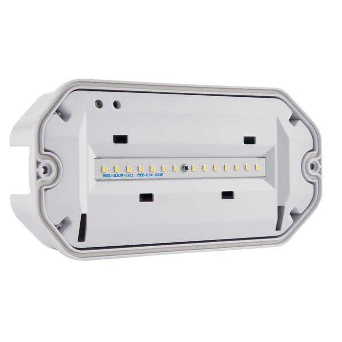 Saxby 91358 Sight Eco IP65 3W Gloss white & clear prismatic pc 3W LED module (SMD 2835) Daylight White - westbasedirect.com