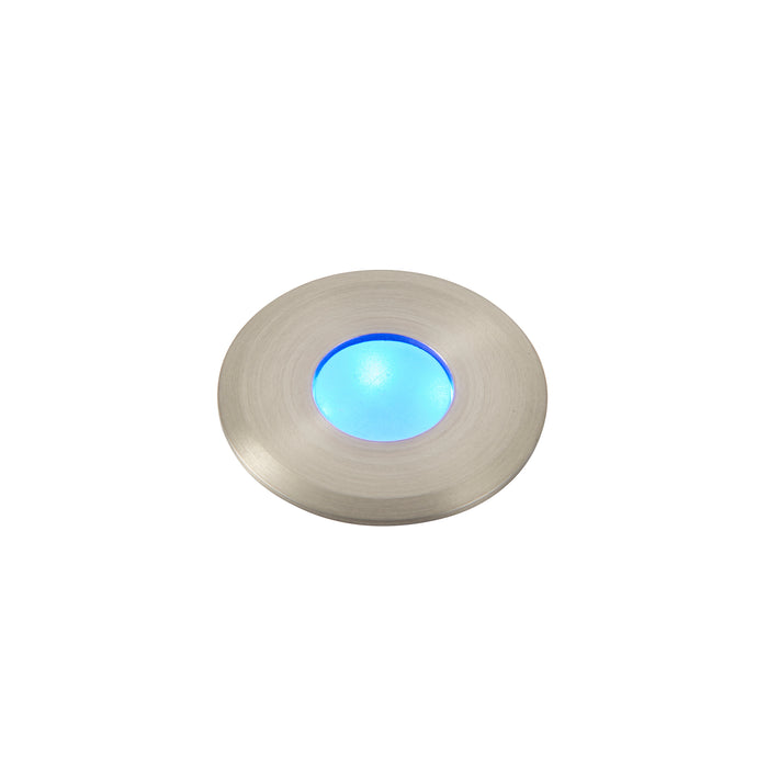 Saxby 91956 Hades blue IP67 1.2W Frosted pc & satin nickel effect plate 1.2W LED module (SMD 2835) Blue