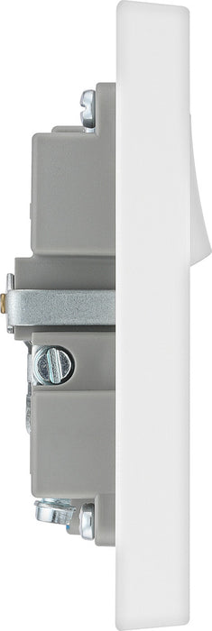 BG 921U2 White Square Edge 13A SP Single Socket + 2x USB - westbasedirect.com
