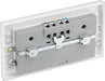 BG 924U44 White Square Edge 13A Double Socket + 4x USB - westbasedirect.com