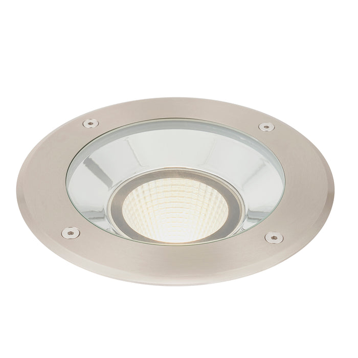 Saxby 94059 Hoxton IP67 16.5W Brushed stainless steel & clear glass 16.5W LED module (COB) Warm White - westbasedirect.com