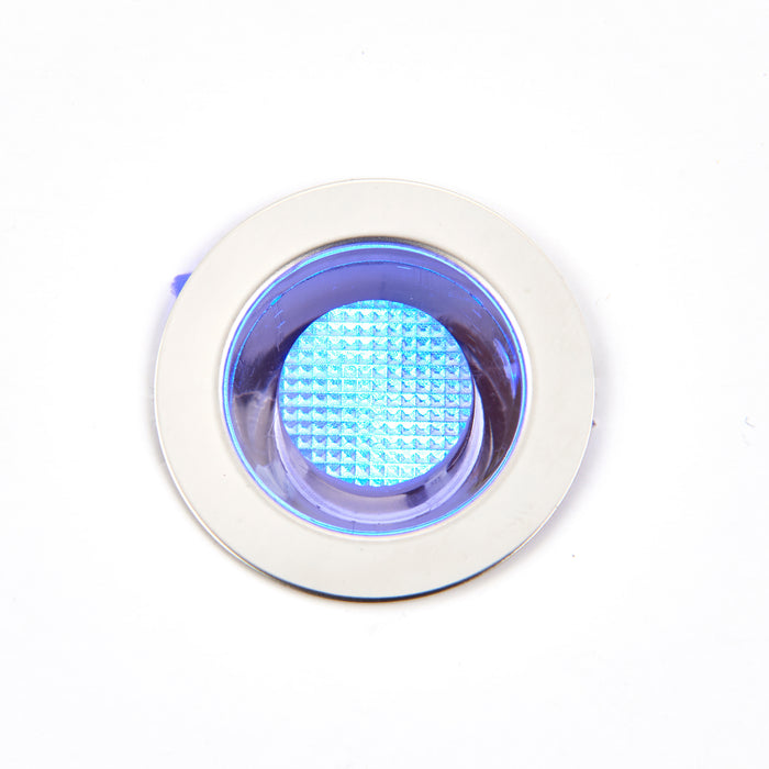 Saxby 94422 Kios 2 blue IP44 0.45W Polished stainless steel & clear pc 10 x 0.45W LED module (SMD 2835)