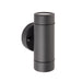 Saxby 94792 Palin 2lt wall IP44 7W Anthracite grey & clear glass 2 x 7W LED GU10 (Required) - westbasedirect.com