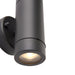 Saxby 94792 Palin 2lt wall IP44 7W Anthracite grey & clear glass 2 x 7W LED GU10 (Required) - westbasedirect.com