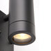 Saxby 94793 Palin PIR 2lt wall IP44 7W Anthracite grey & clear glass 2 x 7W LED GU10 (Required) - westbasedirect.com